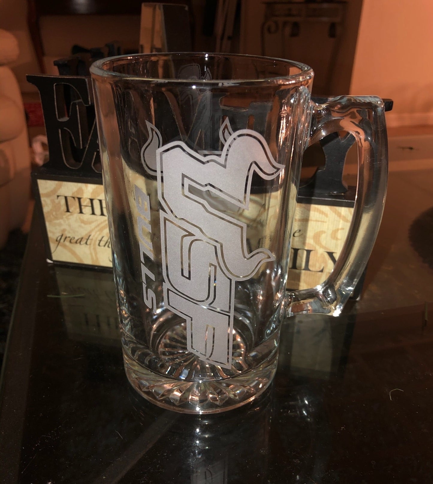 Glass Sports Mug