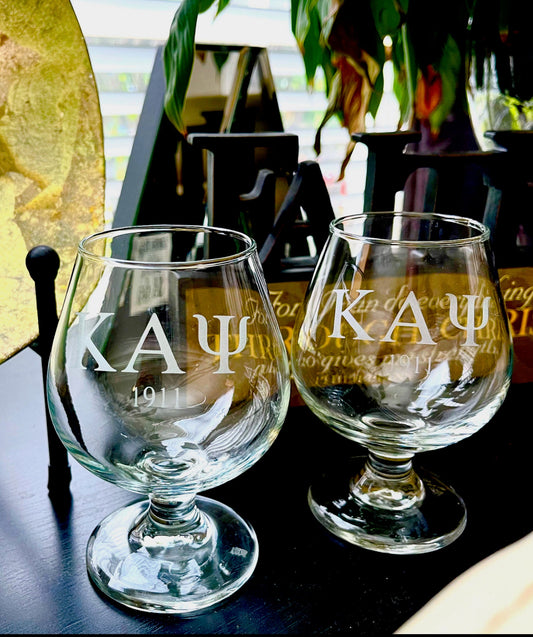 Kappa Alpha Psi Cognac Glass Set