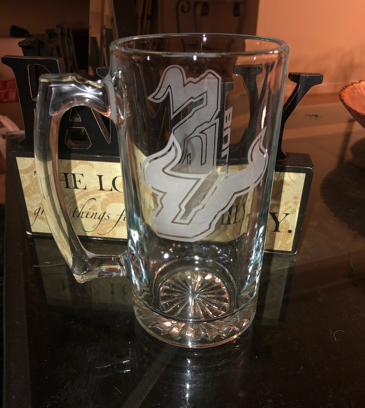 Glass Sports Mug